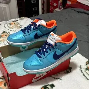 Nike | Shoes | Nike Kids Vibrant Blue And Orange Sneakers 